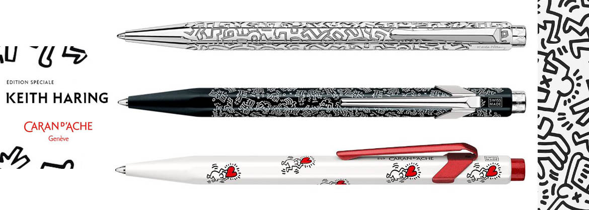 Des stylos du célèbre artiste, peintre et sculpteur américain Keith Haring.